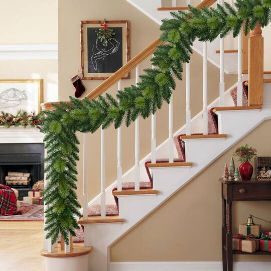 Puleo 100ft. Unlit Green Spruce Artificial Garland
